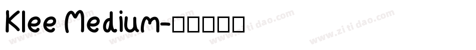 Klee Medium字体转换